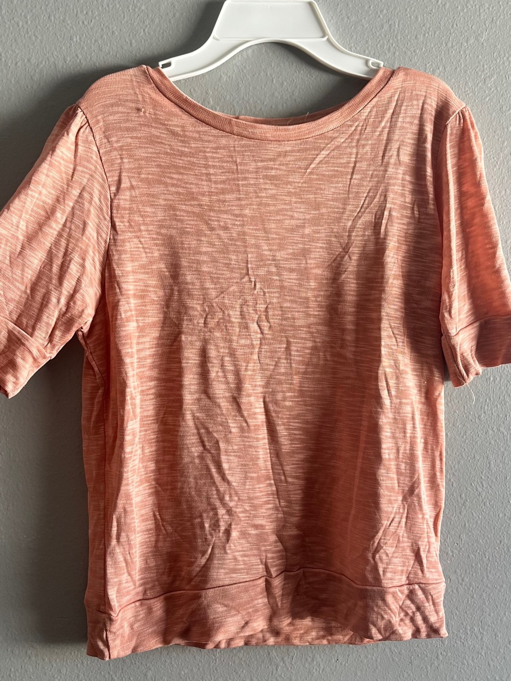 Zara Women’s Relaxed Short-Sleeve Top - Peach medium